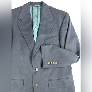Peterborough Row Cashmere 42 Regular Mens Blazer Jacket Navy Blue  2 Button NWOT